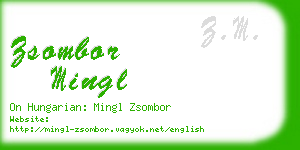 zsombor mingl business card